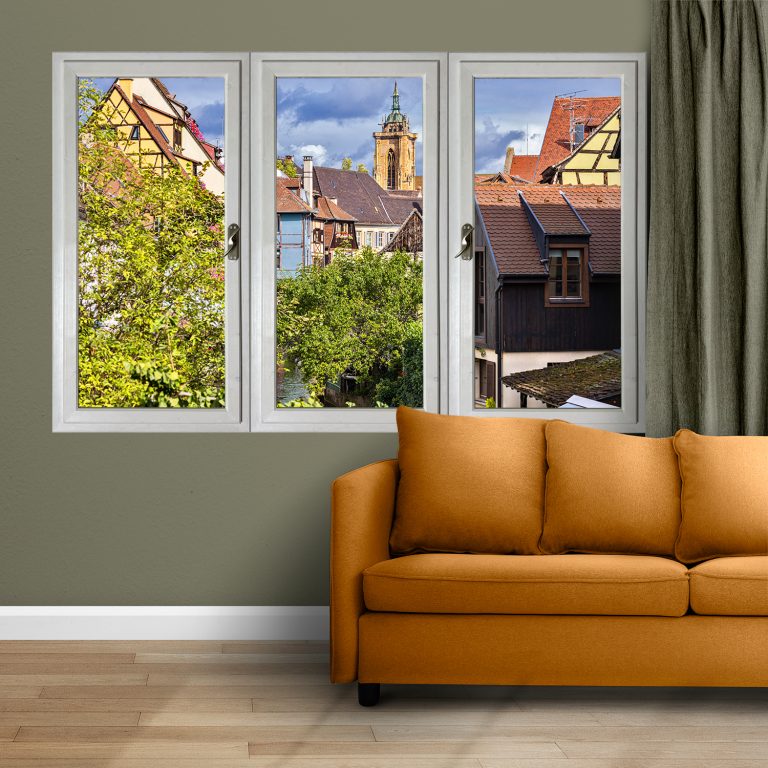 fake window, woodline trio, white