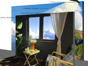 Fake window | Artificial window for windowless rooms | Prosky Panels®